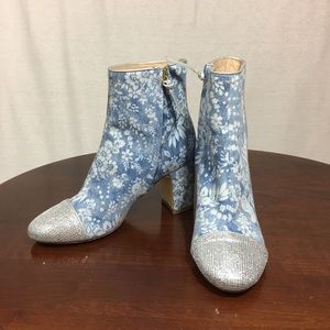 Polly Plume Denim Ankle Boots
